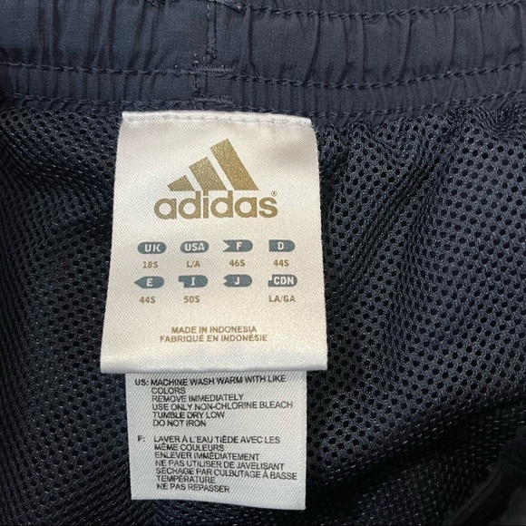 Adidas Navy Striped Elastic Waist Track Pants - Picture 6 of 13